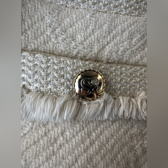 Sandro Sable Double S Tweed Wool Jacket 38 - Picture 16 of 16